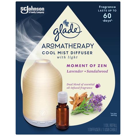 Glade Moment Of Zen Aromatherapy Cool Mist Diffuser 174ml Wilko