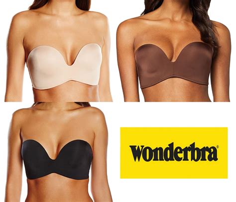 Wonderbra Ultimate Strapless Magic Hand Moulded Push Up Bra W032d Silicone Band Ebay