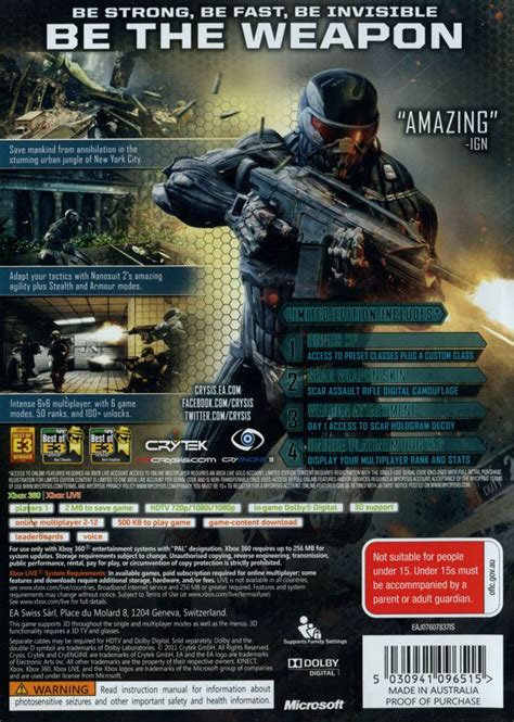 Crysis 2 Limited Edition Cover Or Packaging Material Mobygames