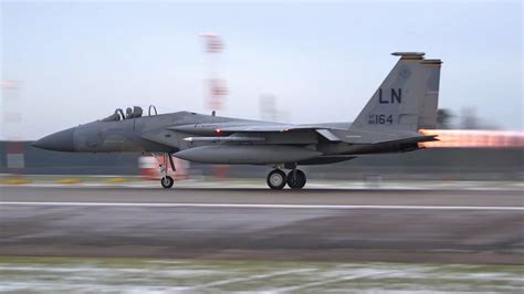 F 15 Afterburner Takeoffs At Raf Lakenheath Youtube
