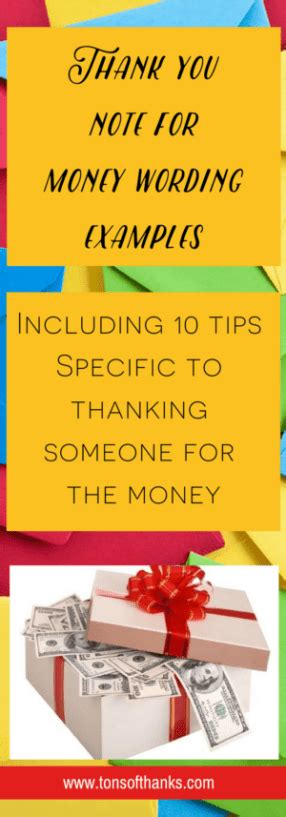 Thank you card wording examples. How to Write a Thank You Note for Money (with examples and tips) | Writing thank you cards, Best ...