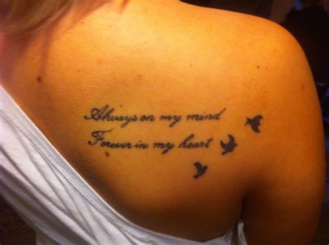 Women Tattoo Always In My Mind Forever In My Heart