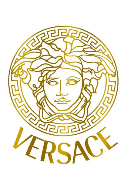 Versace Full Logo Gold Transparent Png Stickpng