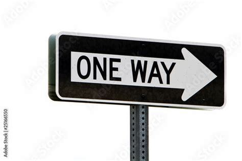 One Way Road Sign Stock Photo And Royalty Free Images On