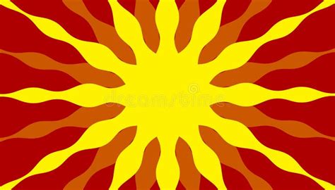Sun With Rays Pattern Vector Illustration Stock Vector Illustration