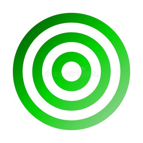 Target Sign Green Gradient Transparent Isolated Vector Stock