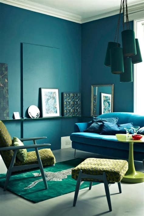 Colour Psychology Painting On The Wall Teal Living Rooms Colorful