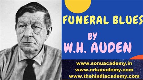 Funeral Blues By Wh Auden Youtube