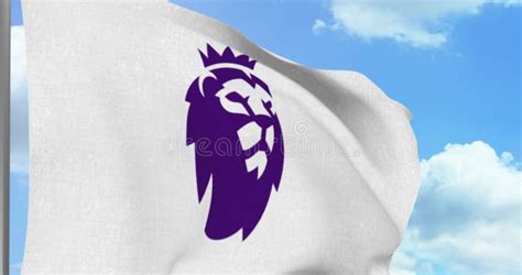 New York USA September English Premier League EPL Logo Waving Flag Illustrative