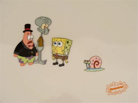 Patrick Gary Spongebob Squidward Original Cel Animation