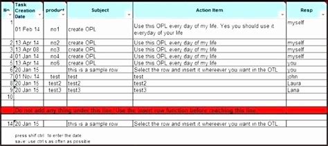 50 Meeting Action Items Tracker Excel