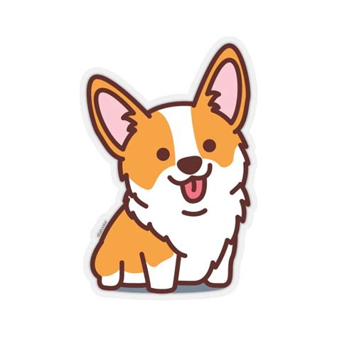 Cute Corgi Puppy Corgi Dog Bumper Stickers Cute Stickers Sticker