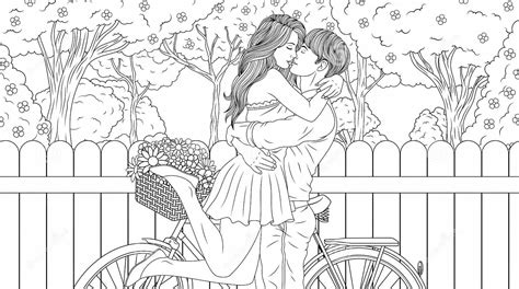 Anime Boy And Girl Kissing Coloring Images And Photos Finder The Best