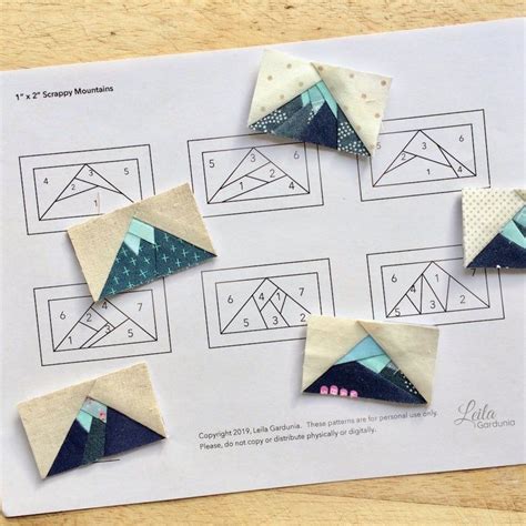 Mini Scrappy Mountain Patterns Foundation Paper Pieced Quilt Etsy