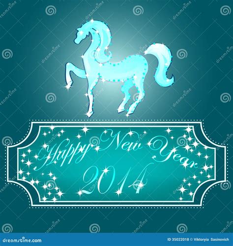Blue Horse stock vector. Illustration of element, painting - 35022018