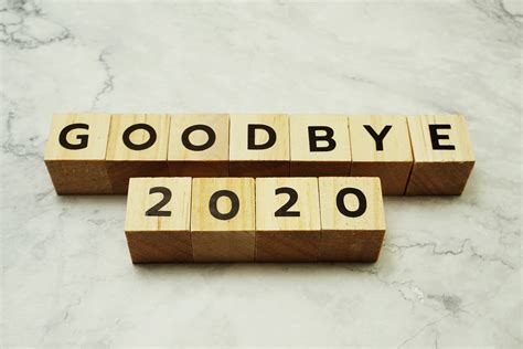 Goodbye 2020 Alphabet Letters On Marble Background Stratosphere