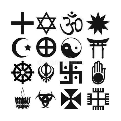 Símbolos Religiosos Ilustración Del Vector Ilustración De Unidad