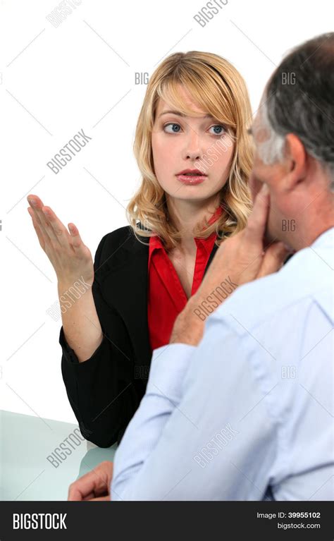 Woman Trying Explain Image And Photo Free Trial Bigstock