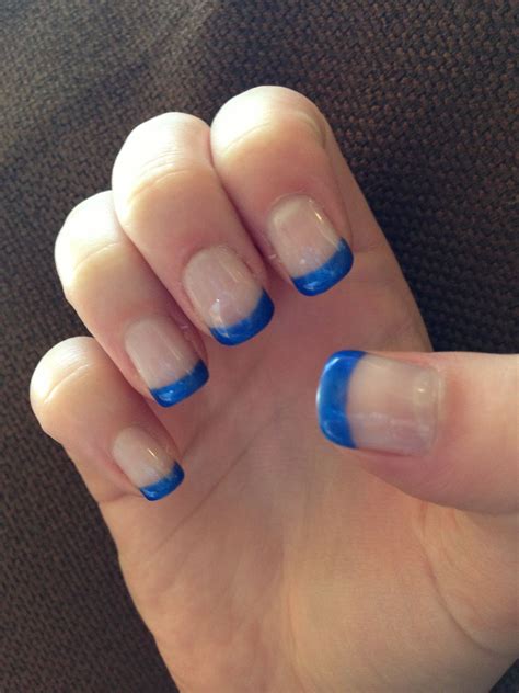 French Manicure With Dark Blue Tips Nail Tip Designs French Nails