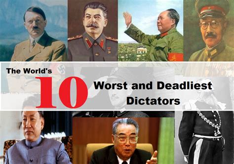 The Worlds 10 Worst And Deadliest Dictators Archives Dailypedia
