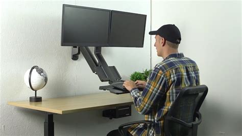 Wall Mount Workstation Vesa Monitor Adjustable Standing Desk