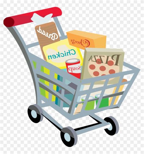 Full Grocery Cart Clipart Shopping Cart Transparent Grocery Basket