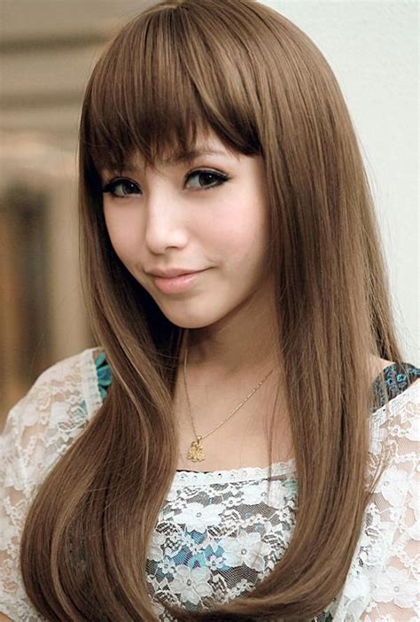Hairstyles For Long Hair Cuded Brown Straight Hair Asian Hair Japanese Hairstyle
