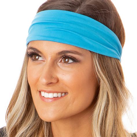 Hipsy Unisex Adjustable Spandex Xflex Basic Blue Headband Xb
