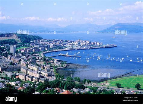 Gourock And Firth Of Clyde Scotland Uk Clydeside Scottish Town Port
