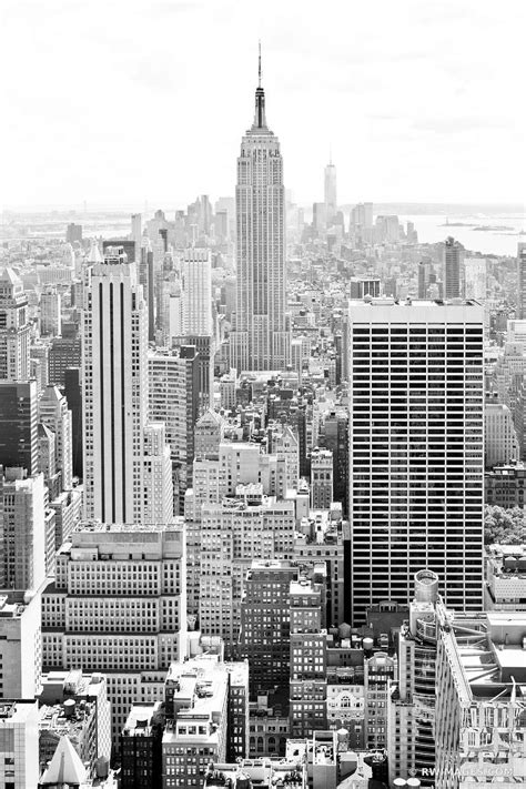 Framed Photo Print Of Manhattan Skyline New York City Black And White