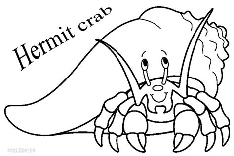 All coloring pages » animals » crustacean » hermit crab » very simple hermit crab. Printable Hermit Crab Coloring Pages For Kids | Cool2bKids