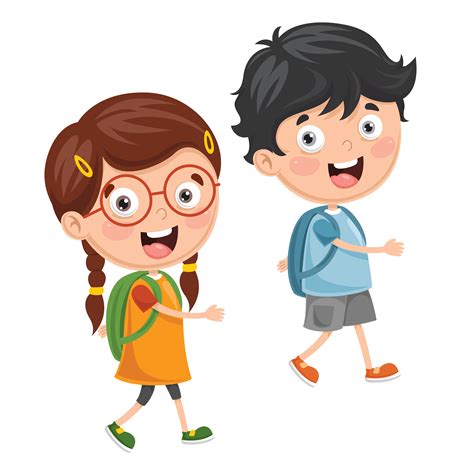 Kids Going To School 1130523 Vector Art At Vecteezy