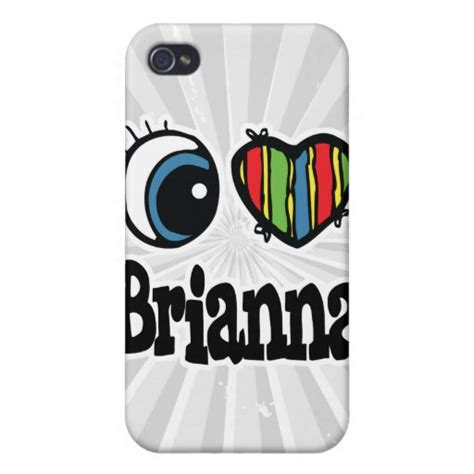 I Heart Love Brianna Iphone 4 Cover Zazzle