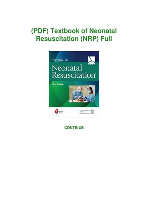 Pdf Textbook Of Neonatal Resuscitation Nrp Full