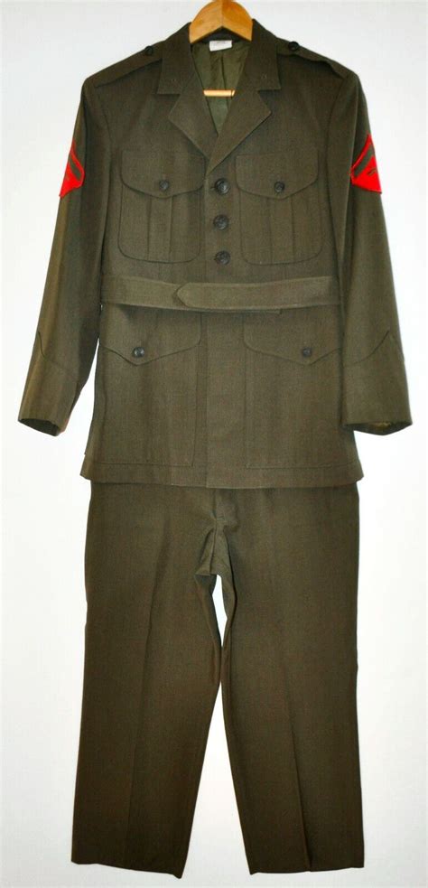 Usmc Marine Corps Alpha Uniform Green Jacket 39xs Pan Gem