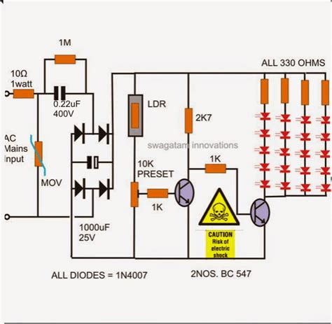 How to Make a Simple LED Automatic Day/Night Lamp Circuit