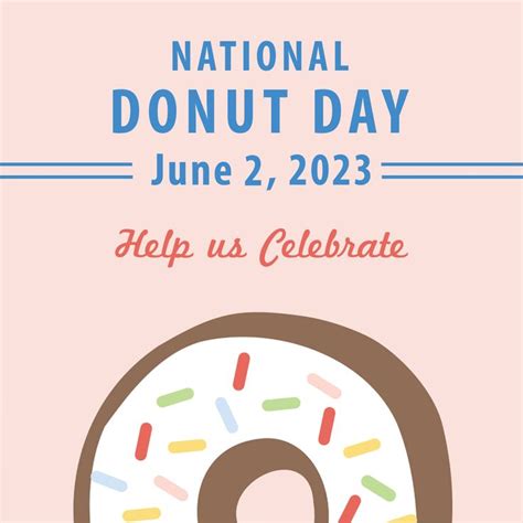 A Donut With Sprinkles On It And The Words National Donut Day June 2