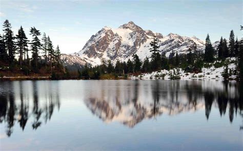 Wallpaper Landscape Lake Nature Reflection Snow Winter Panorama