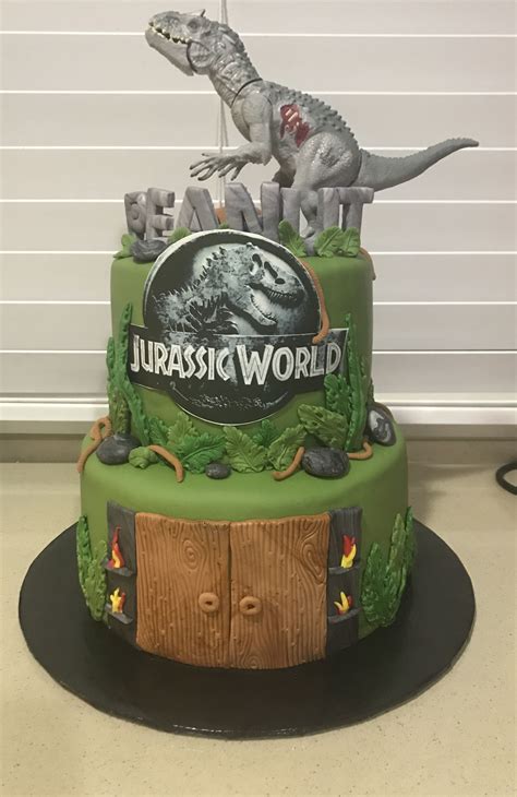 Jurassic World Cake Dinosaur Themed Birthday Party Dinosaur Birthday