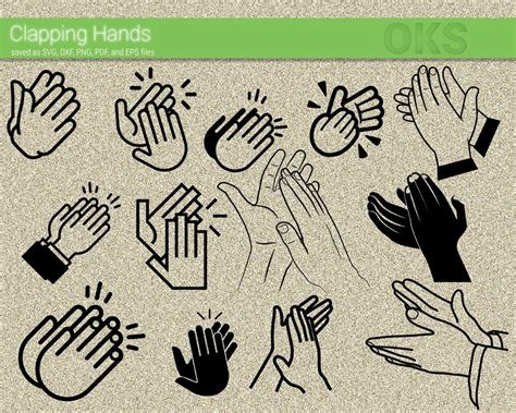 Clapping Hands Svg Dxf Vector Eps Clipart Cricut Download Svg