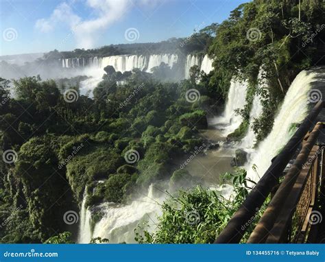 The Largest Waterfall In The World Iguazu Falls Argentina Side Stock