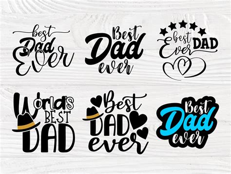 Best Dad Ever Svg Fathers Day Svg Svg Cut Files Etsy