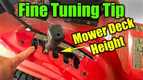 Adjust Mower Deck Height Fine Tuning Youtube