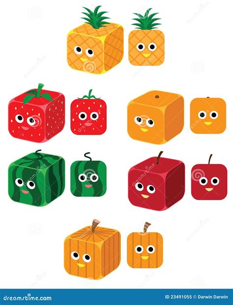 Fruit Block Stock Vector Illustration Of Bright Orange 23491055