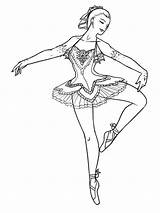 Coloring Ballet Ballerina Printable Whitesbelfast Credit Info sketch template
