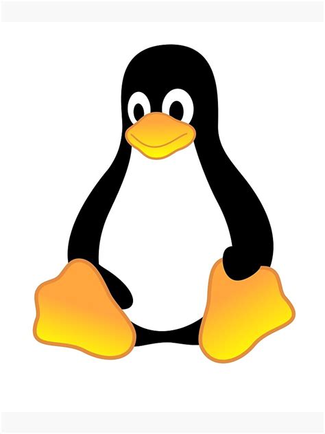 Tux Maskottchen T Shirt Pinguin Linux Logo Poster Von Rainwater11