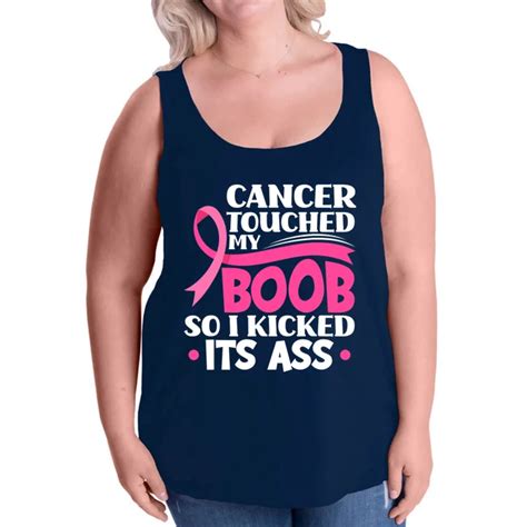 cancer touched my boob so i kicked its ass breast cancer women s plus size tank top teeshirtpalace