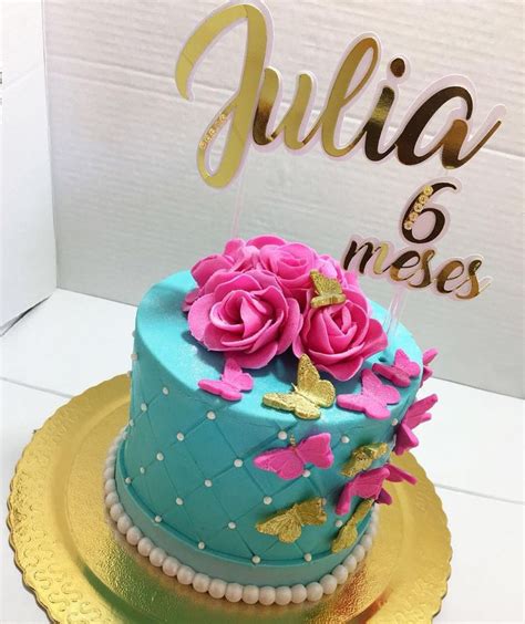 Topper De Bolo Para Comemorar O Mesversario Da Júlia 😍 ️ Bolo