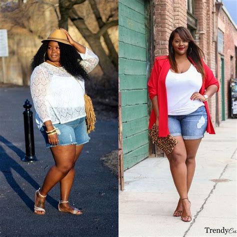 30 Plus Size Shorts Outfit Ideas For Beautiful Curvy Ladies