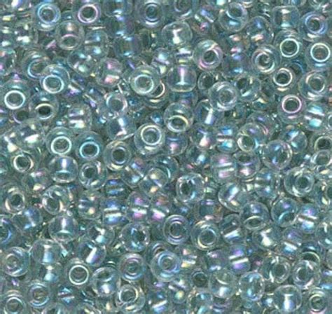 Miyuki Seedbeads Size 80 Japanese Seedbeads Seafoam Lined Crystal